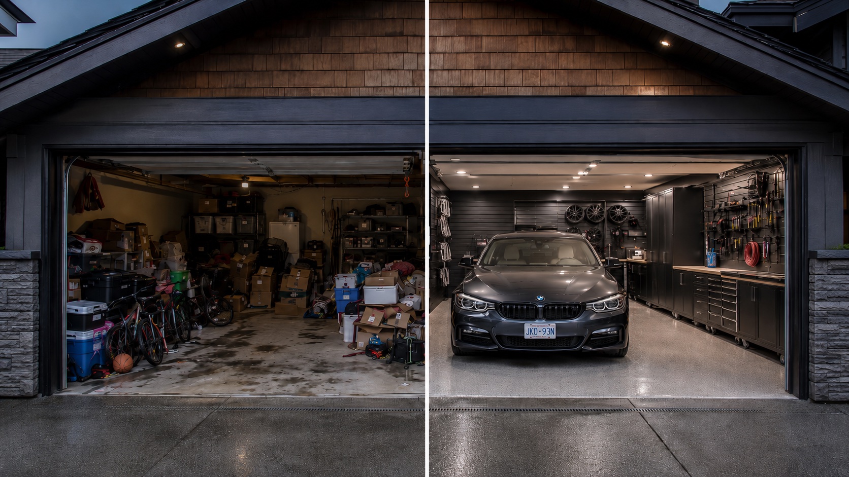Before and after garage transformation Vancouver — Garage Rescue™